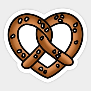 Pretzel Heart Sticker